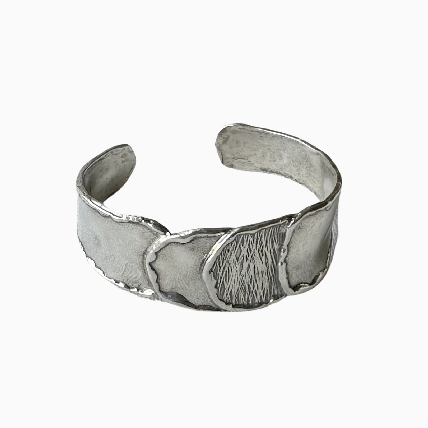 Waves of Silver Cuff Bracelet