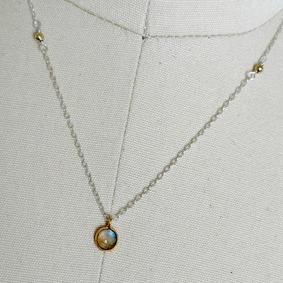 Droplet of Blue Labradorite Necklace