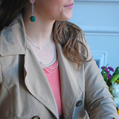 Sideways Cross Necklace