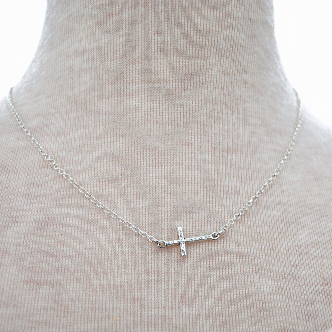 Sideways Cross Necklace