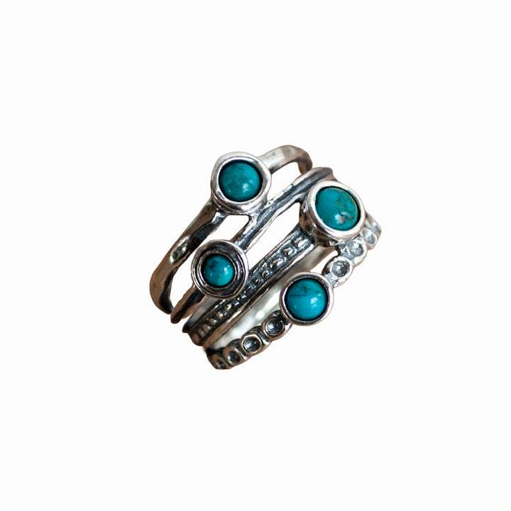 Stacked Turquoise Ring Size 6