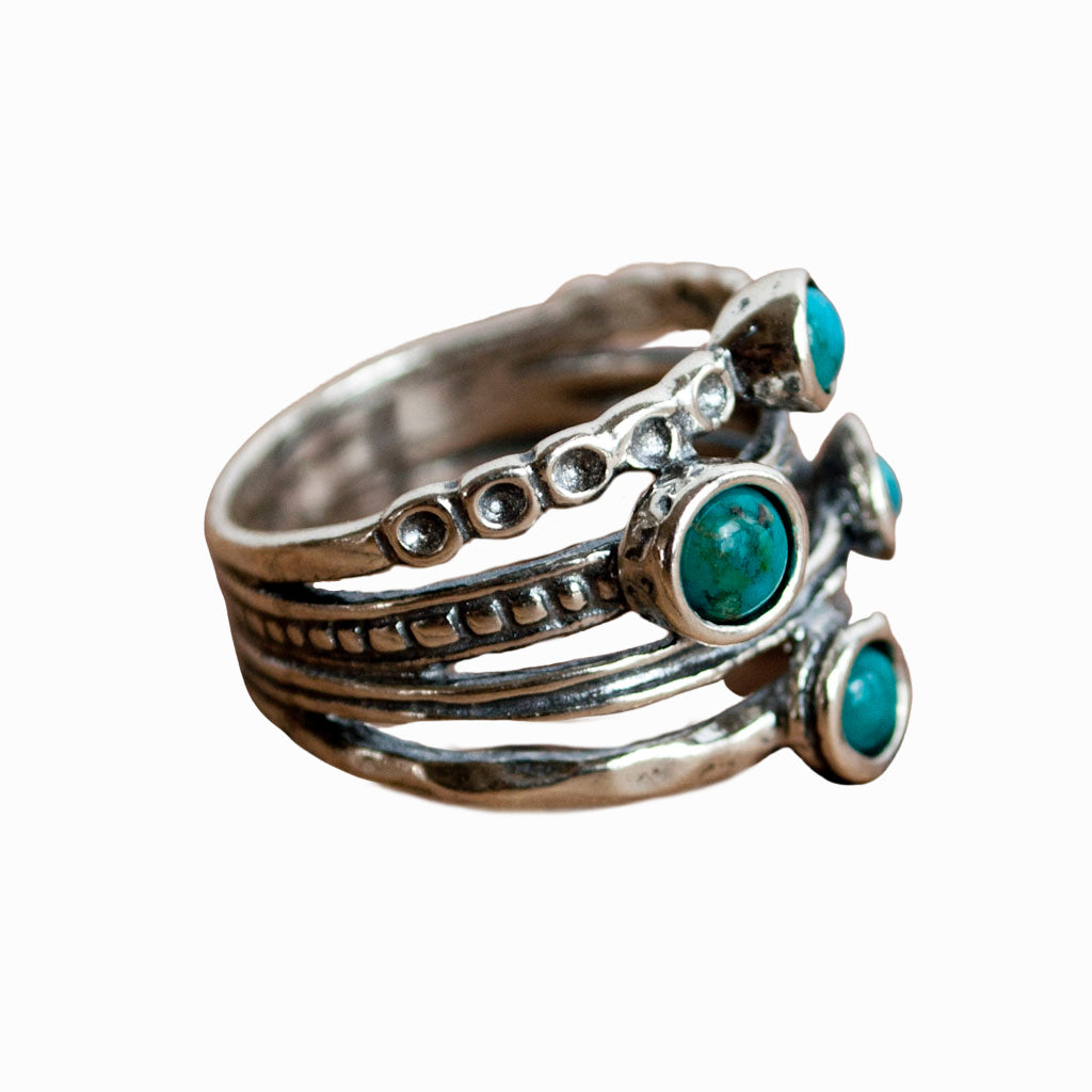 Stacked Turquoise Ring Size 6